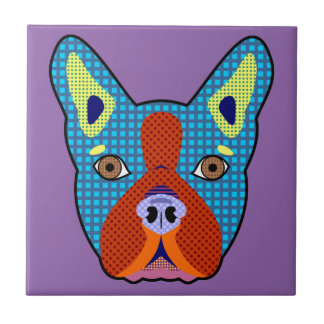 Boston Terrier Pop Art Ceramic Tile