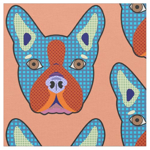 Boston Terrier Pop Art Fabric