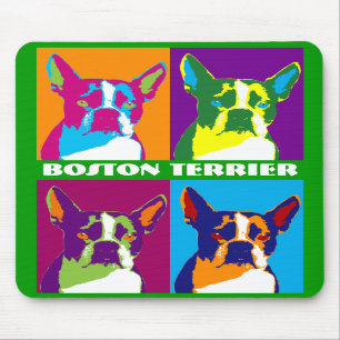 Boston Terrier Pop Art Mouse Pad