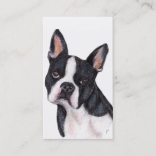 Boston Terrier Portrait Business Cards