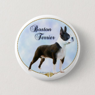 Boston Terrier Portrait Button