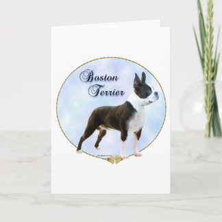Boston Terrier Portrait Holiday Card