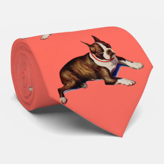 Boston terrier print Neck Tie