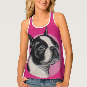 Boston terrier print tank top