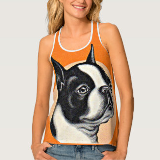 Boston terrier print tank top