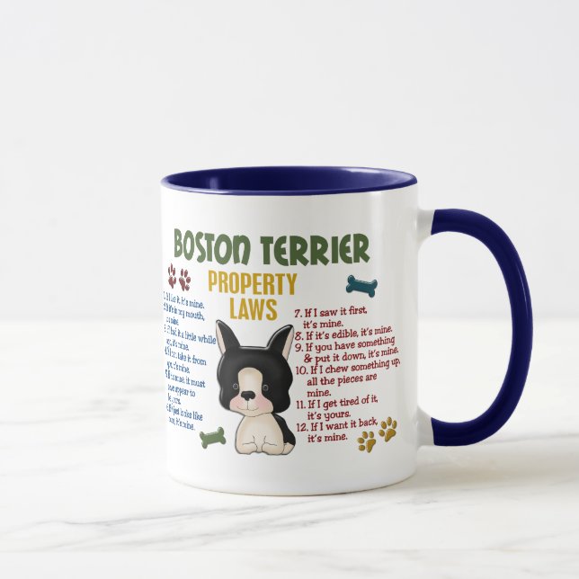 Boston Terrier Property Laws 4 Mug (Right)