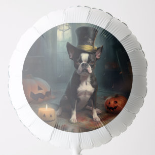 Boston Terrier Pumpkins Halloween Scary Balloon