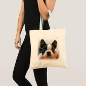 Boston Terrier Pup Tote Bag (Front (Product))