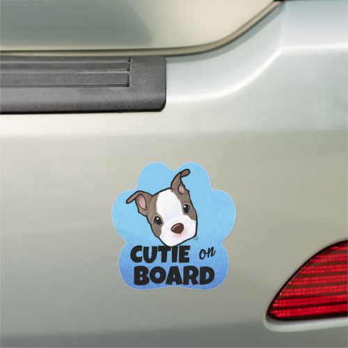 Boston Terrier Puppy Car Magnet