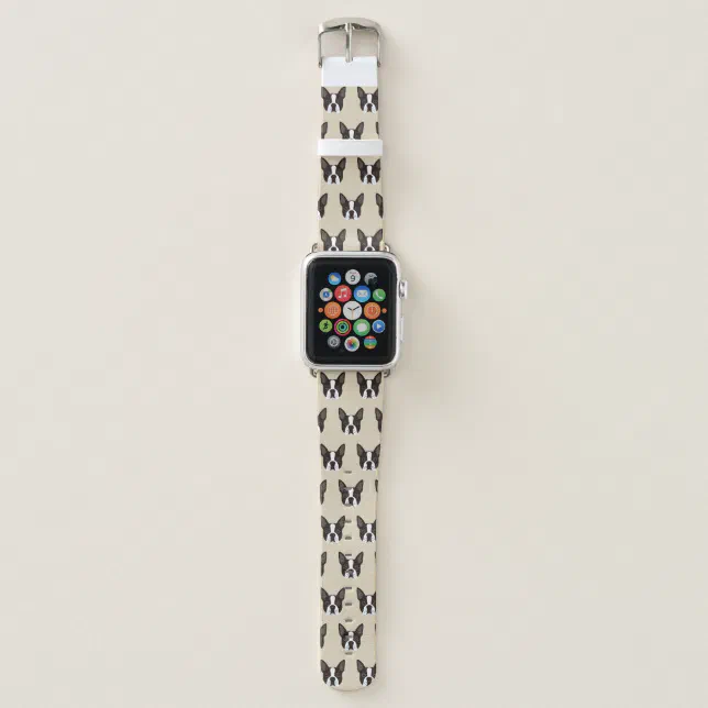 Boston Terrier Puppy Dog Apple Watch Band Zazzle
