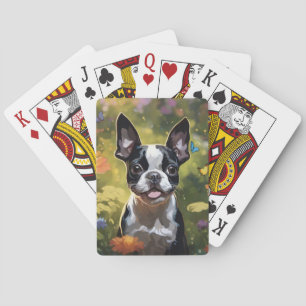 Boston Terrier Puppy Poker Cards