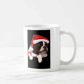 Boston Terrier Puppy Santa Paws Mug