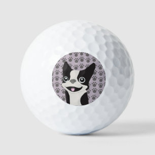 Boston Terrier, Purple lavender Golf Balls
