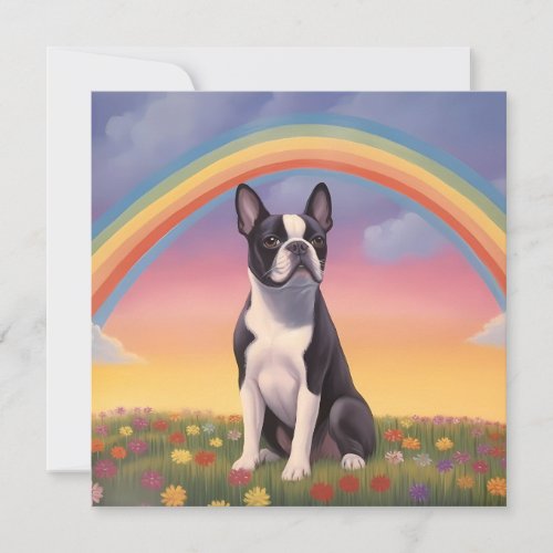 Boston Terrier Rainbow Bridge Custom Name Dog