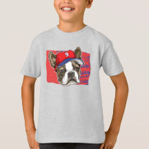 Boston Terrier Red Baseball Hat BKG