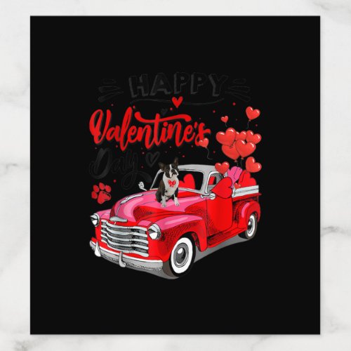 Boston Terrier Red Truck Valentines Day Funny Dog Envelope Liner