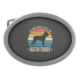 Boston Terrier Retro Dog Lover Graphic_1 Belt Buckle