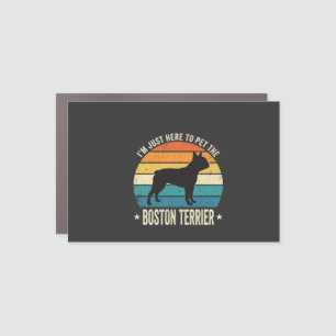 Boston Terrier Retro Dog Lover Graphic_1 Car Magnet
