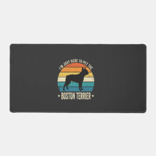 Boston Terrier Retro Dog Lover Graphic_1 Desk Mat
