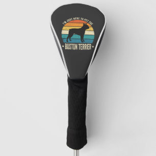 Boston Terrier Retro Dog Lover Graphic_1 Golf Head Cover