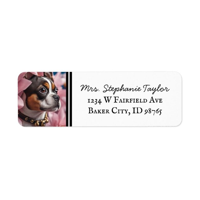 Boston Terrier Return Address Label (Front)
