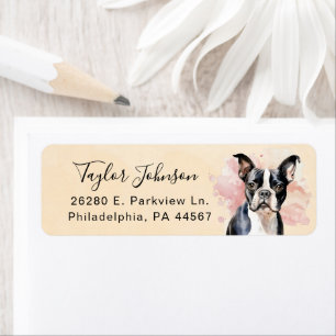 Boston Terrier Return Address Label