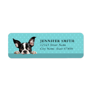 Boston Terrier Return Address Labels