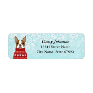Boston Terrier Return Address Labels