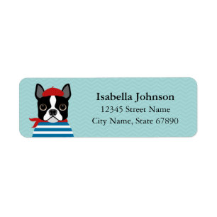 Boston Terrier Return Address Labels
