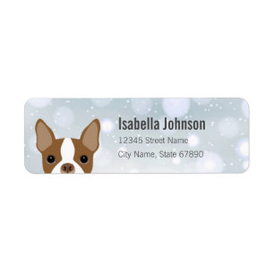 Boston Terrier Return Address Labels