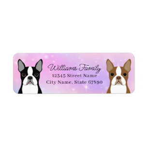Boston Terrier Return Address Labels
