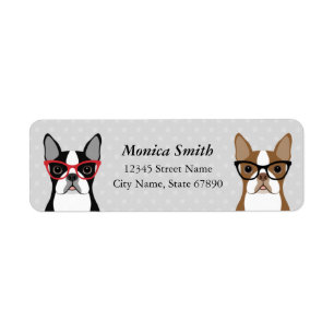Boston Terrier Return Address Labels