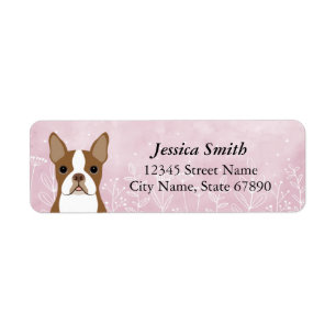 Boston Terrier Return Address Labels