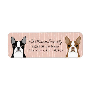 Boston Terrier Return Address Labels