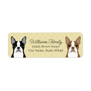 Boston Terrier Return Address Labels