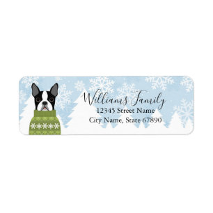 Boston Terrier Return Address Labels