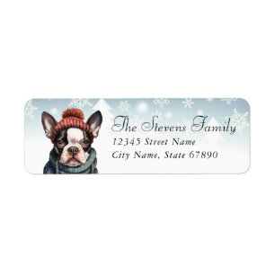 Boston Terrier Return Address Labels