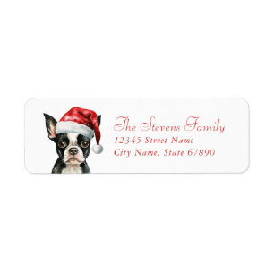Boston Terrier Return Address Labels