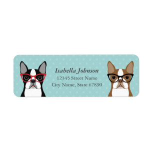 Boston Terrier Return Address Labels