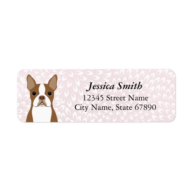 Boston Terrier Return Address Labels (Front)