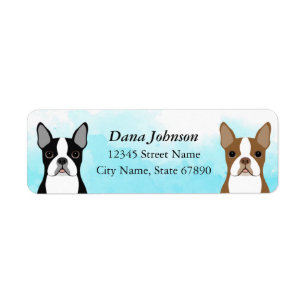 Boston Terrier Return Address Labels