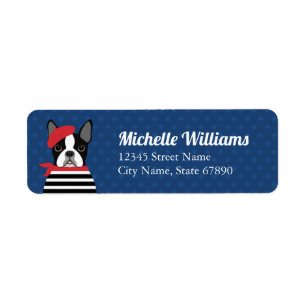 Boston Terrier Return Address Labels