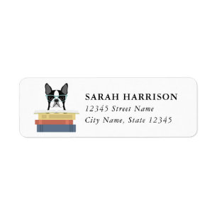 Boston Terrier Return Address Labels