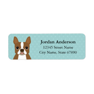 Boston Terrier Return Address Labels