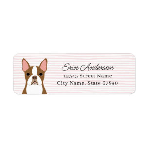 Boston Terrier Return Address Labels