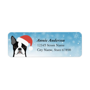 Boston Terrier Return Address Labels