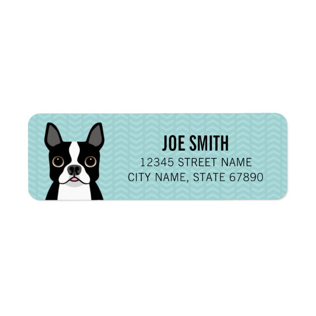 Boston Terrier Return Address Labels (Front)