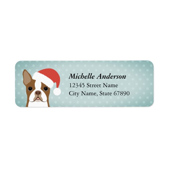 Boston Terrier Return Address Labels (Front)