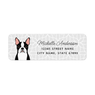 Boston Terrier Return Address Labels