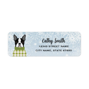 Boston Terrier Return Address Labels
